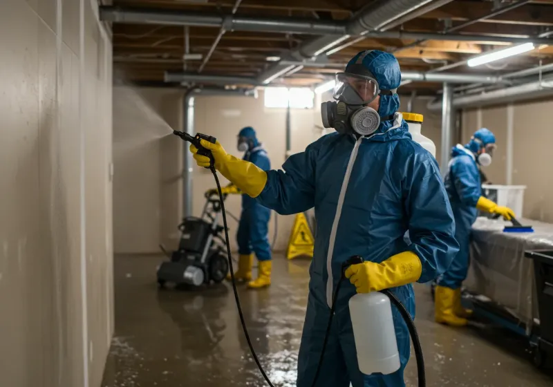 Basement Sanitization and Antimicrobial Treatment process in Wayne County, PA